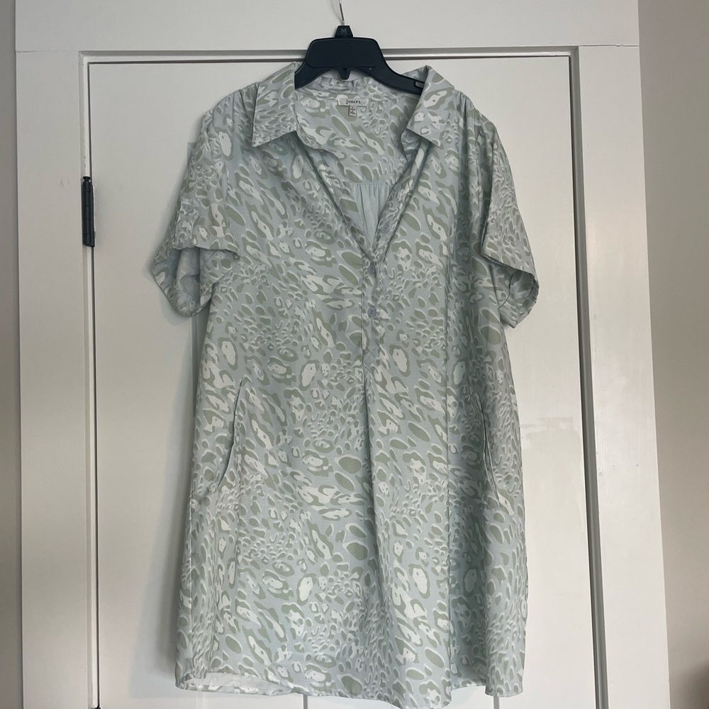JODIFL Mint Patterned Blouse